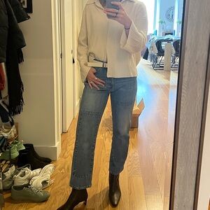 3x1 Women's Dark Blue Straight Leg Jeans